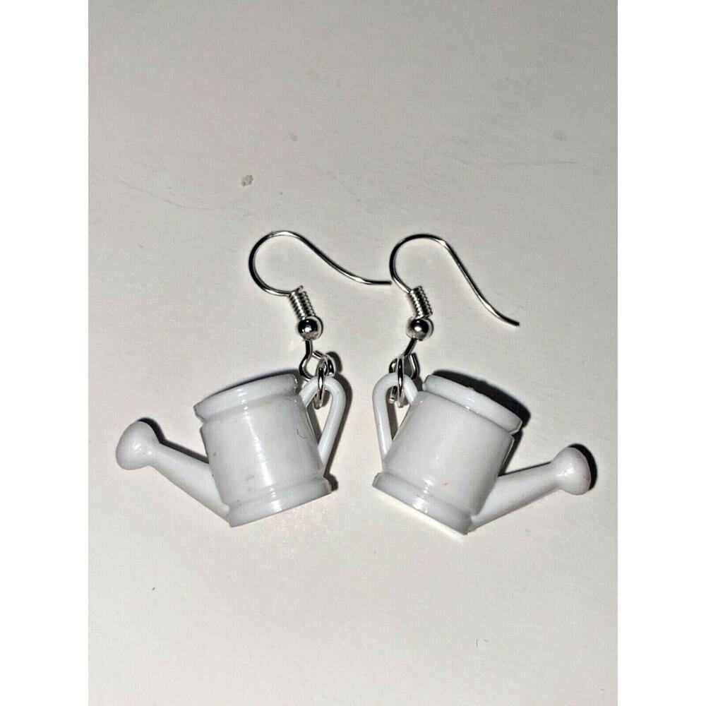 New Vintage Mini White Watering Can Cracker Jack Charms Costume‎ Jewelry C9